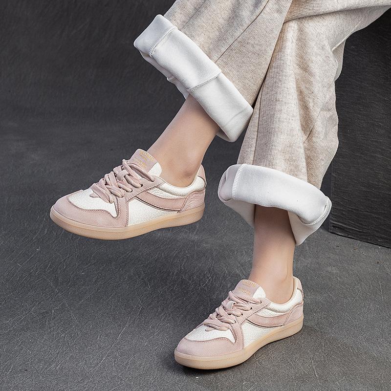 Fashion 2025 Summer New Casual Color Blocked De Xun Women's Single Shoes Fashionable, Comfortable, Versatile, Lightweight Lace Up