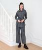 L By L Wool Grey One-Pintuck Pants