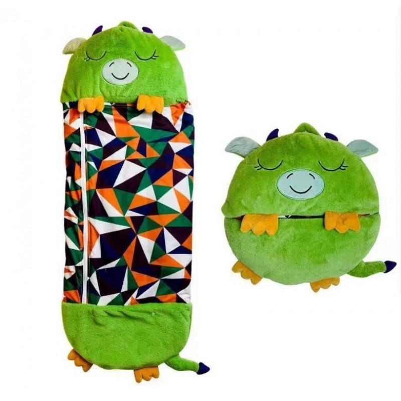 Kids Foldable Anti-Kick Sleep Bag Cartoon Animal Nap Blanket Pillow
