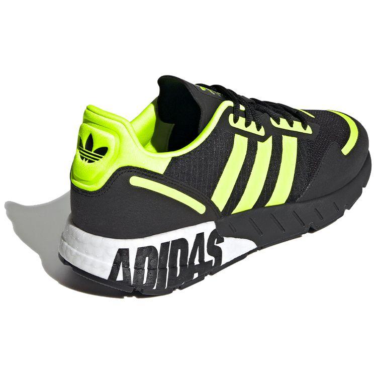 Adidas ZX 1K Boost Bold Logo Graphic - Black Solar Yellow Men Sneakers Core-Black Matte-Silver FY3632