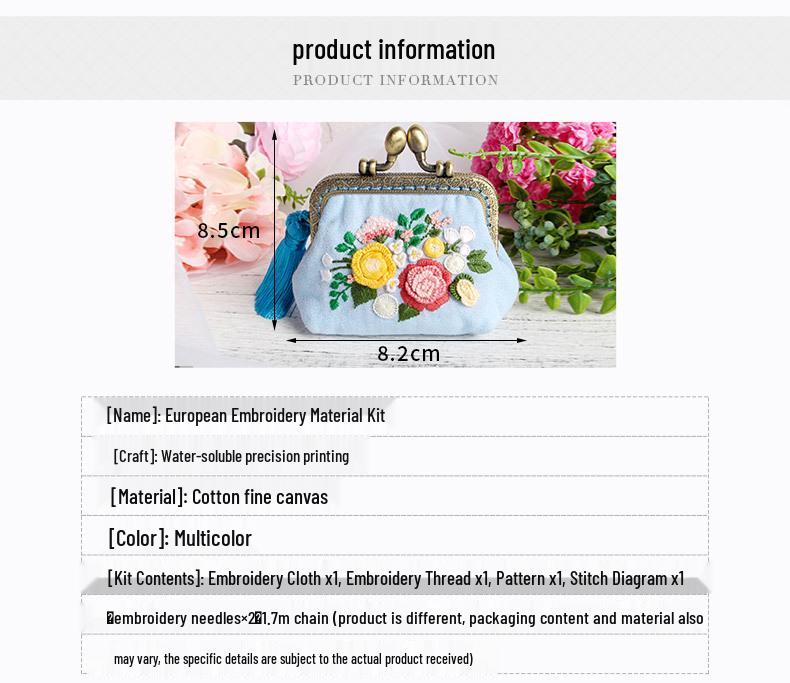 DIY Cross-Border Ethnic Coin Purse: Handmade Embroidered Material Kit for Beginners