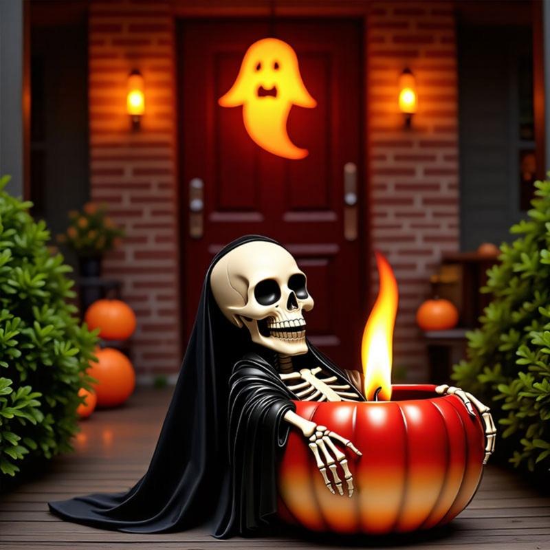 Reusable Skull Pumpkin Flower Pot Silicone Mould Ideal For Concrete Planter Art And Home Garden Decoration