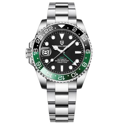 Hodinky GMT Ruční automatické natahování Made in Japan Mechanické pouzdro pro potápěče Včetně vodotěsného pracovního oděvu s keramickým rámečkem
