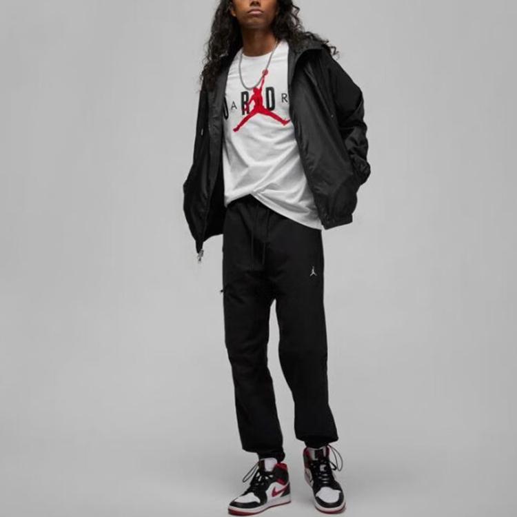 Jordan American Retro Brand Logo Letter Print Breathable Crew Neck Pullover Short Sleeve T-Shirt Men Tops White DV1446-100