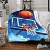 1pc Basketball Hoop Blanket, Lightweight Flannel Throw Blanket for Sofa, Bed, Travel, Camping, Living Room, Office, Couch028
