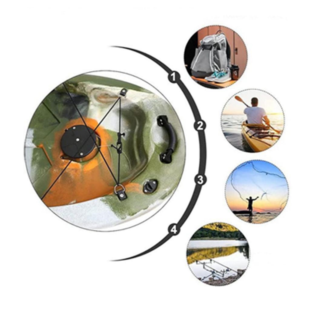 Kayak D Rings Buckles Lightweight Rope Buckle Safety Tie Down Loop, Deck Fitting Accessory