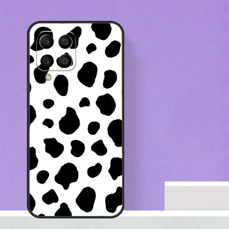 White Black Cow Print Case For Samsung Galaxy M21 M31 M15 M55 M56 M36 M16 M06 M13 M33 M53 M12 M32 M52 M14 M34 M54