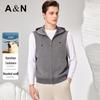 Antonio Men's Cashmere Blend Hooded Cardigan Vest
