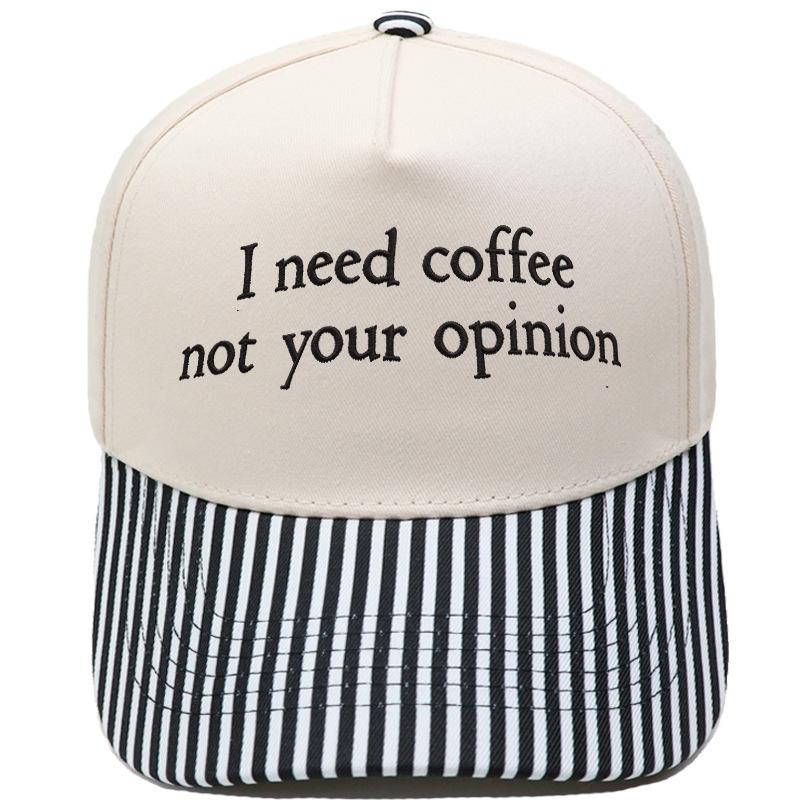 I Need Coffee Embroidered Truck Driver Hat Color Matching Fun Men and Women Casual Shade Dad Hat