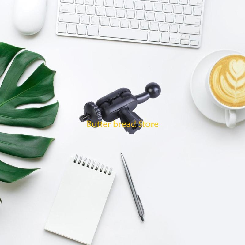 W89C 1/4inch to 17mm Ball Head Bracket Mount Adapter Holder Support Multiple Device Tripod Mount Connector Adjustable