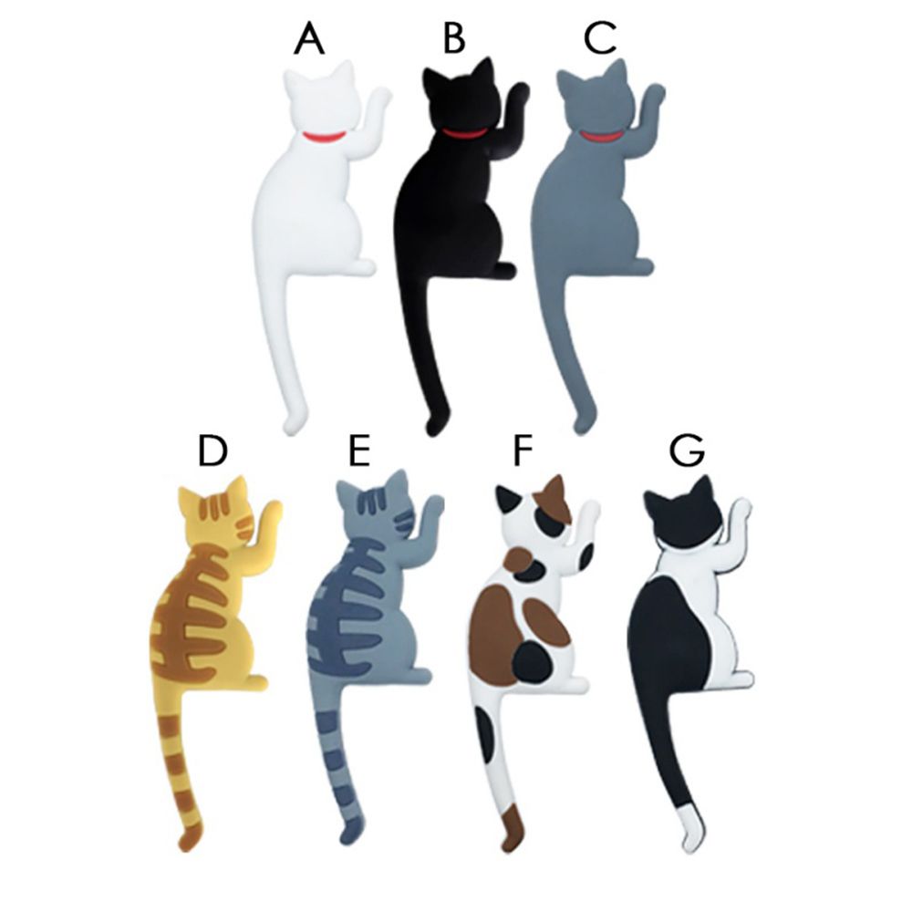 Universal Lovely Cartoon Hooks Cat Fridge Magnet Refrigerator Sticker
