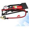 Hochdruck-Fußpumpe für Autos und Fahrräder mit Manometer Anti-Rutsch-Pedal Multifunktionale Ventile Geeignet für