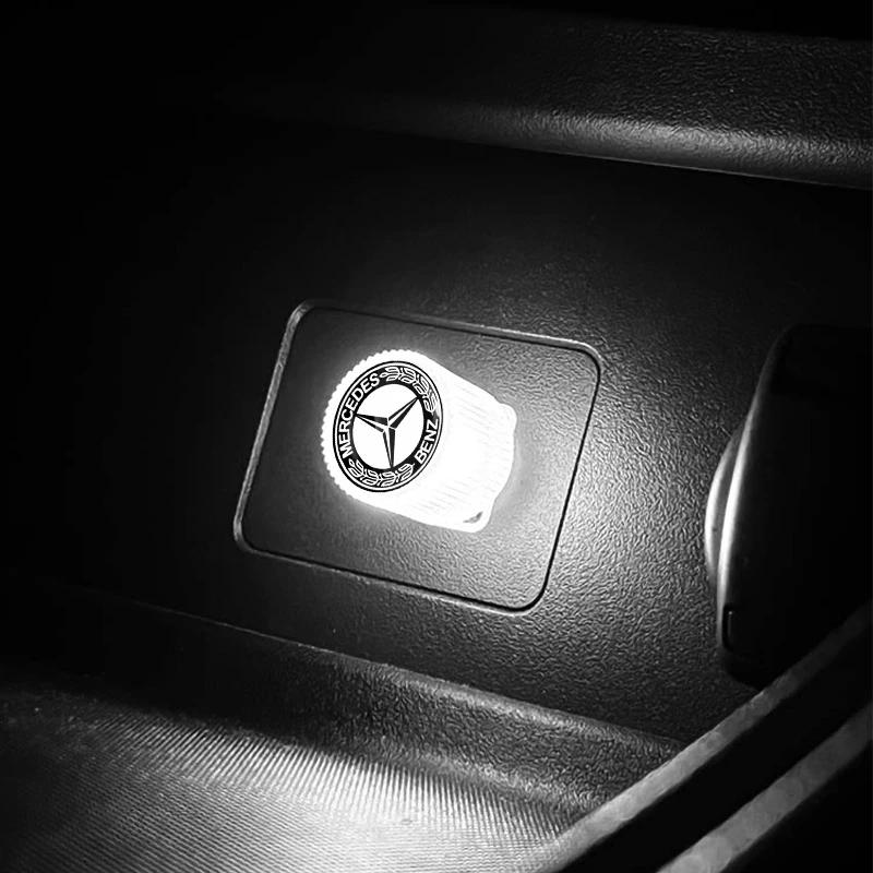 AABIG1 LED Car Atmosphere Lights Auto Interior Decoration Accessories Stickers For Mercedes Benz C200 C300 A160 180 B200 W108 W124 W126