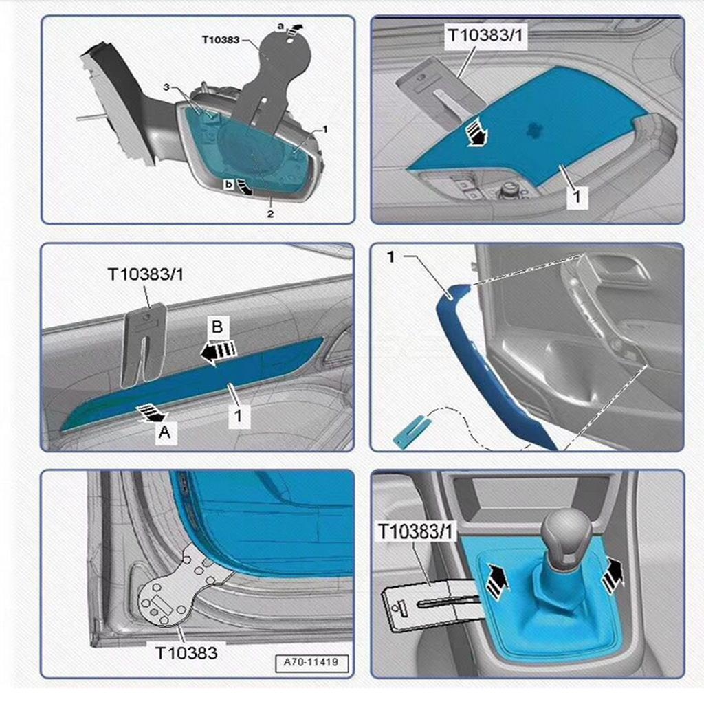 Car Door Trim Removal Wedge Pry Tool Vehicle Dismantling Device Mounting Wedge