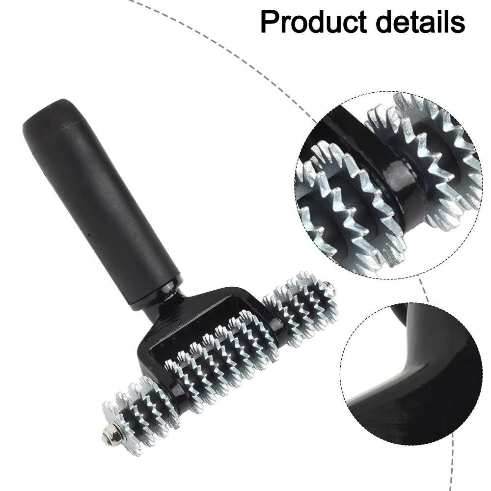 Solid Metal Wheel Carpet Seam Roller Serrated Toothed Roller  DIY Home Carpet Laying