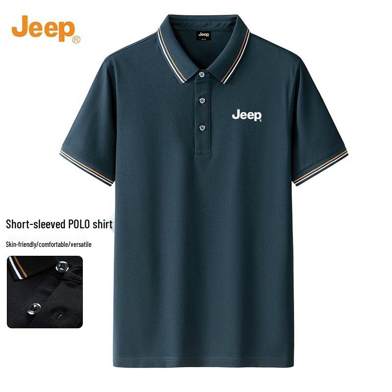 

JEEP Men s Breathable Short Sleeve Polo Shirt 44