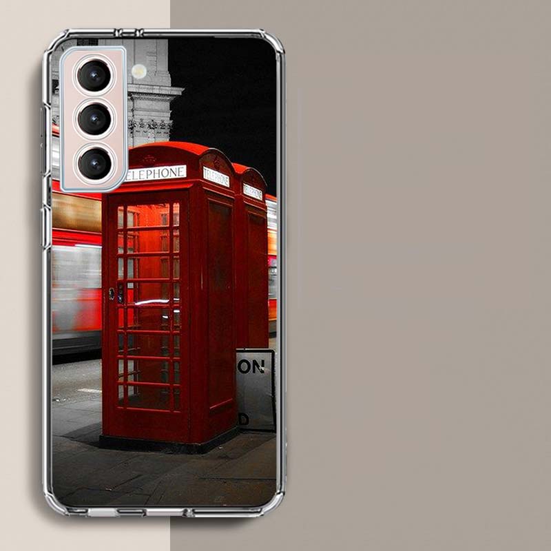 london Bus England Telephone Phone Case For Samsung A17 A56 A36 A26 A16 A55 A35 A25 A15 A05S Galaxy A71 A51 A41 A31 A21S A70 A50