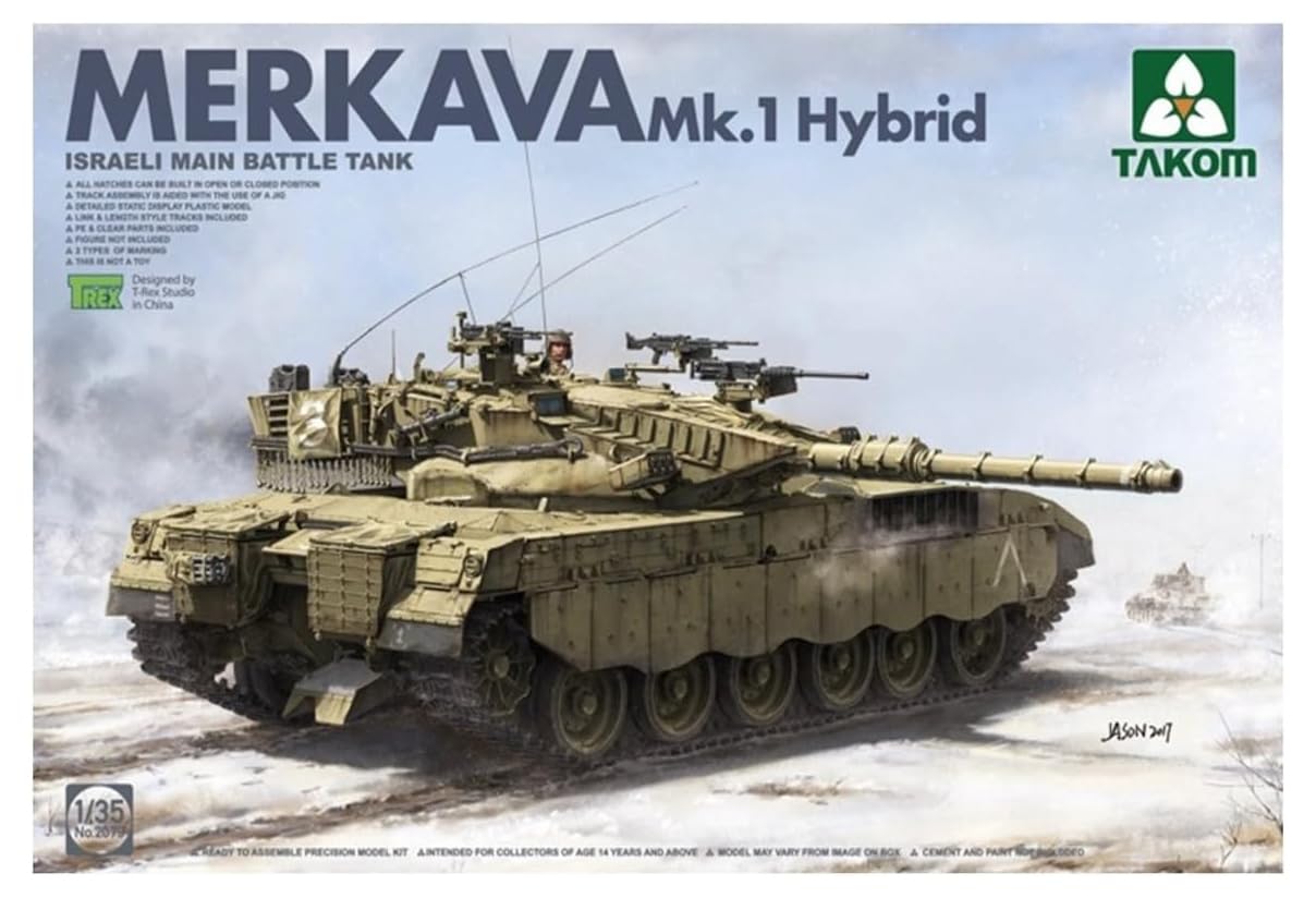 

TAKOM Israeli Defense Forces Merkava Hybrid Plastic Model TKO2079 1/35 Mk.1