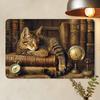 Vintage Cat In Book Metal Tin Sign  | Indoor/Outdoor Wall Decor for Home, Bedroom, Bar, Cafe, Library & Garage