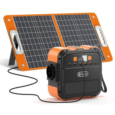 Flashfish A101+TSP60 Portable Power Station 98Wh/26400mAh Li-ion Battery Capacity 6 Output Ports 120W AC Output