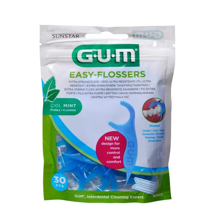 Зубная нить Sunstar Gum Easy Flossers Cool Mint Vit-E Fluor 30 штук