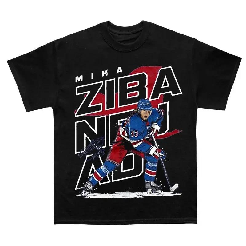 COMBATWEAR Mika Zibanejad Hockey Graphic T-Shirt, New York Fan Tee HY1312 S