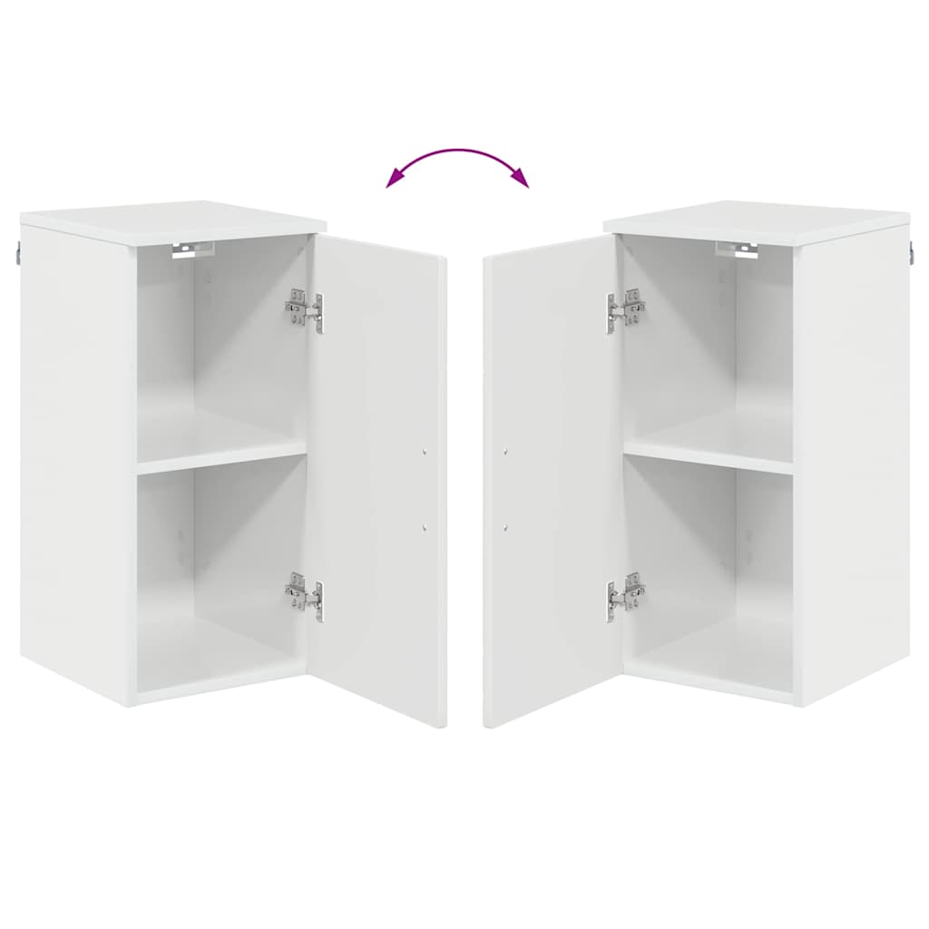 Bathroom Furniture Set 5 Pcs High Gloss White Particleboard & Metal