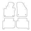 [Blm]Vw031 Blue - Set Of Velour Floor Mats To Fit Volkswagen Touran I 2003-2015 5-Seat - Blue Trim