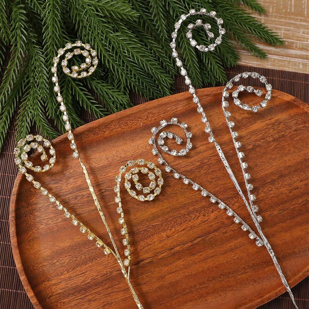 Metal Crystal Tree Branches Transparent Bead Christmas ornaments Hanging ornaments  Wedding Decor