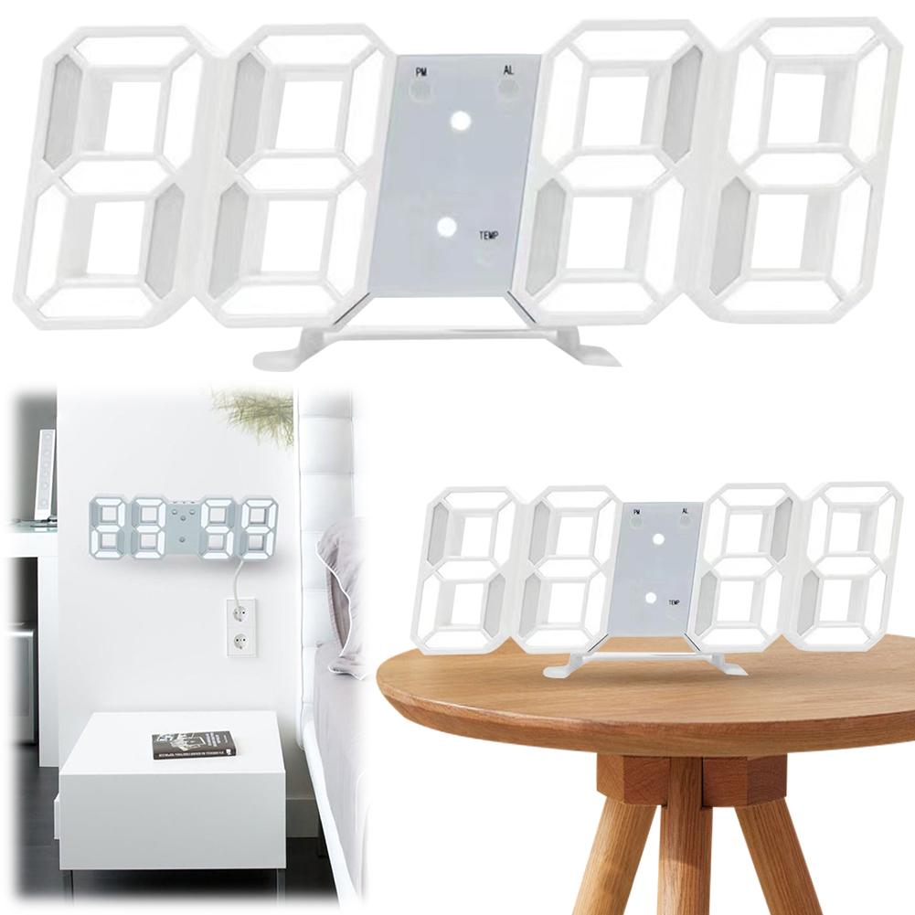 

3D LED Цифровий Настінний Годинник Розумний Настінний Годинник з Датою, Днем Тижня та Температурою Автоматичне Регулювання Яскравості для Спальні, Вітальні Italy