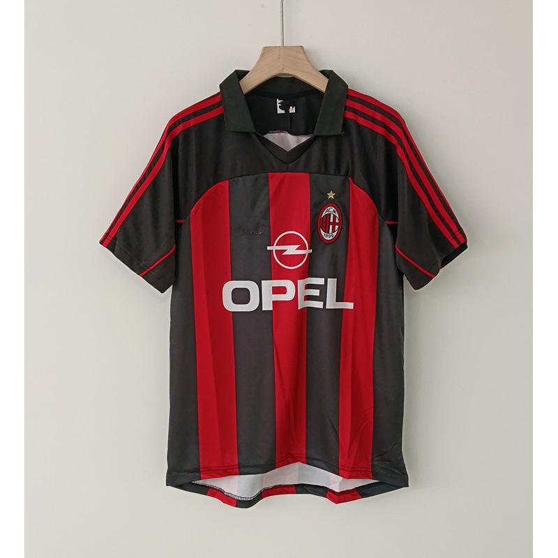 AC retro tricou clasic nostalgic replică tricou de fotbal Kaka Maldini cu mânecă scurtă top uniformă de antrenament