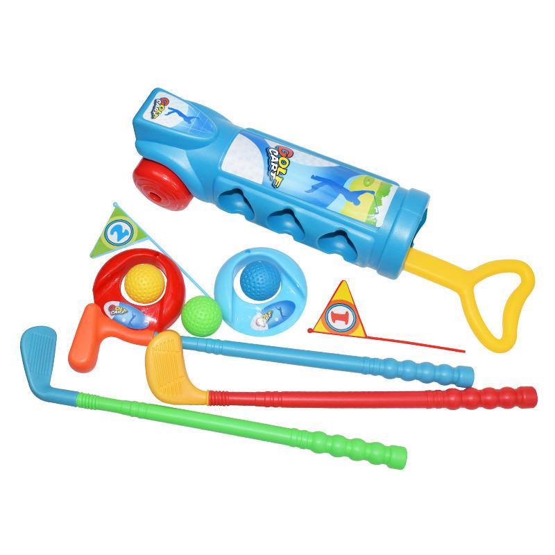 Parent-Boy Girl Golf Practice Fun Indoor Outdoor Sports Fitness Balls For Boy Girl Includes Balls Clubs Bases Flags