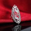 925 Sterling Silver Charm Pattern Ring Woman Wedding Fashion Jewelry