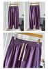Autumn Plus Size Women's Elastic Waist Drawstring Loose High Stretch Cuffed Straight Leg Casual Pants