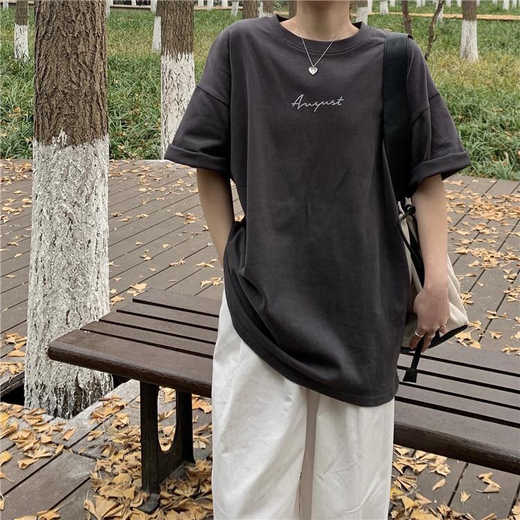 Women's Oversized Short-Sleeve White T-Shirt - Korean Salt Style Summer 2025 Trend