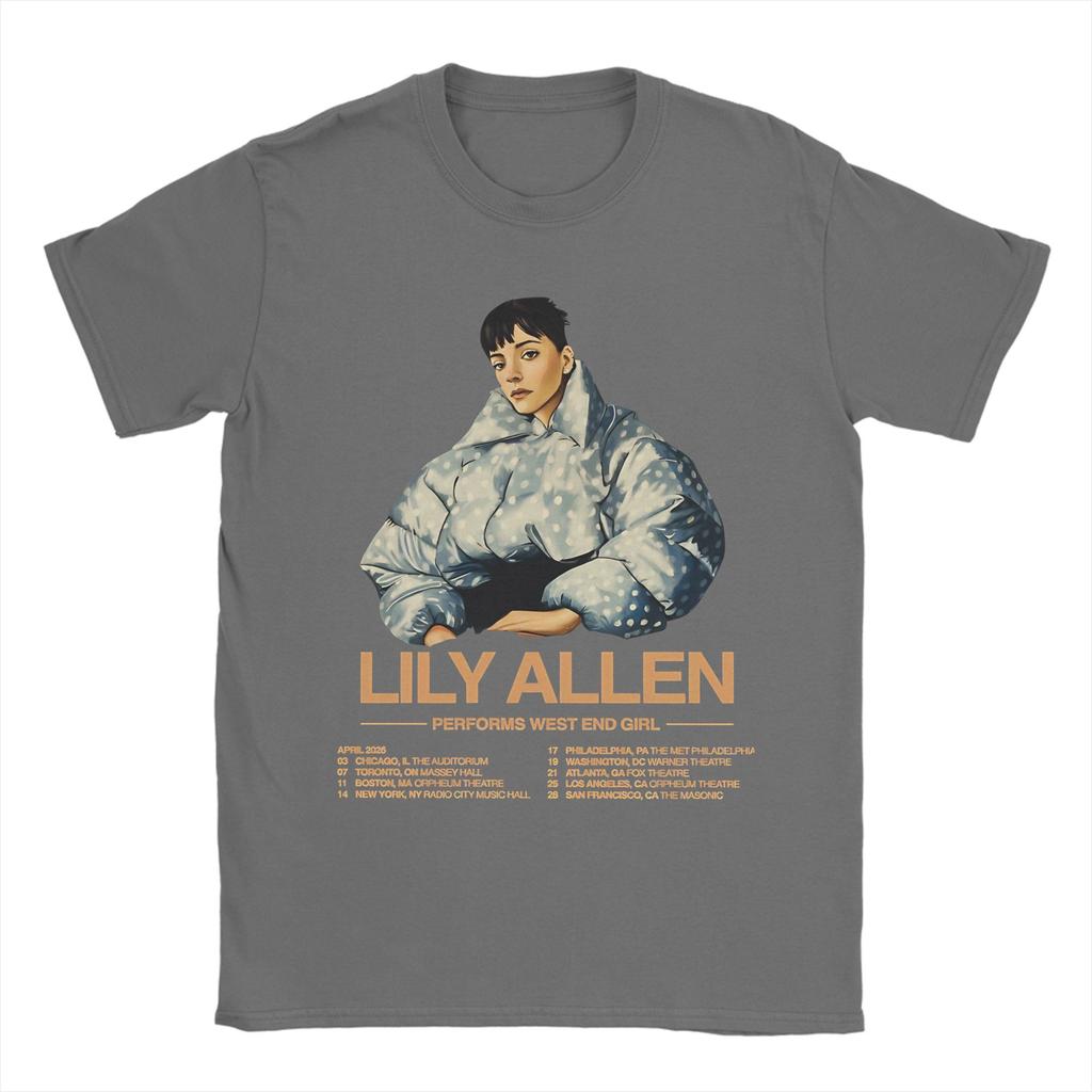 Hipster Lily Allen West End Girl Tour 2026 T-shirts för Unisex Rund Hals Ren T-shirt Kortärmad T-shirt Plus Size Kläder