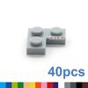High-Quality 40Pcs/Lot Self-assembly High-Quality Blocks High-Quality Building Construction Pieces High-Quality Thin 1+2 High-Quality Educational
