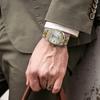 BUREI Automatische Datum Beliebte Gold Stilvolle Business-Uhr Herrenuhr, Wasserdicht, Anzeige, Mechanisch, Marke,