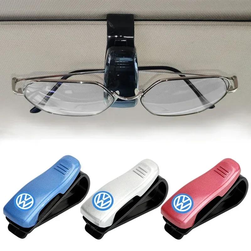 ear1 ABS Car Sun Glasses Clip Card Ticket Holder Fastener for Volkswagen VW Rline GTI Polo Golf Jetta Beetle Tiguan Touran Passat