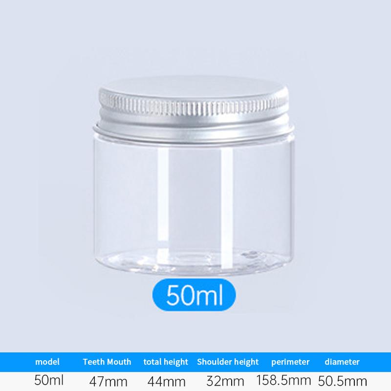 5 Pcs Travel Face Cream Jar Empty Plastic Cosmetic Makeup Bottle 20Ml 30Ml 50Ml Transparent Storage Container Refillable Bottles