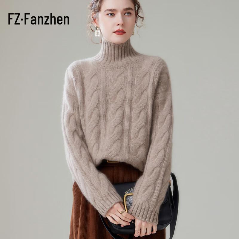 

FanZhen Women s Thickened Cashmere Turtleneck Sweater F