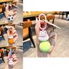 Adorable Cartoon Sports Themed Keychain Featuring Cute Bear Rabbit Design For Gifts