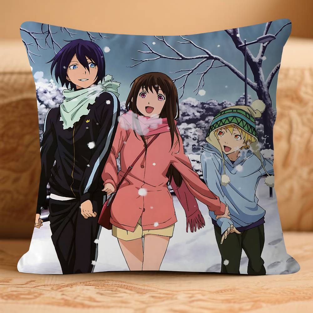 

Anime N-Noragami Cushion Cover 30x50 Polyester Sofa Cushions Decorative Throw Pillows Home Decoration Pillowcover 16x16Inch