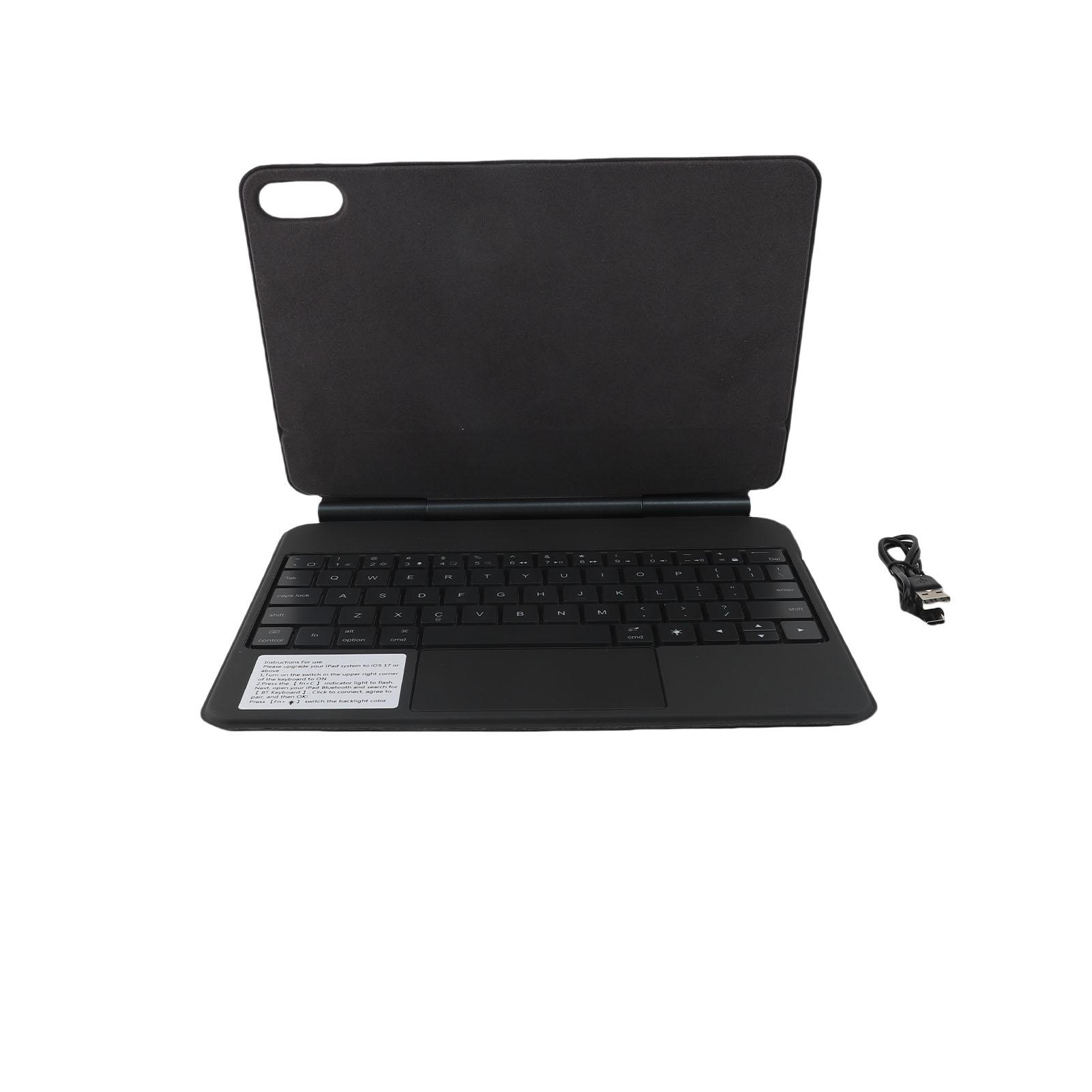 Backlit Keyboard Case Fit for   10 11 Tablet PU PC Microfiber Magnetic Wireless   Keyboard Tablet Cover