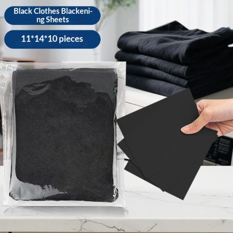 1/10/20Pcs Laundry Black Color Enhancer Sheets Clothing Brightening Sheets For Dark&Black Fabrics Laundry Paper Prevents Fading