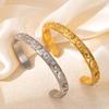 Moon Star Sun Bangle Bracelet Gold Sliver Stylish Metal Open Wrist Vintage Fashion Party Zircon Gift for Women