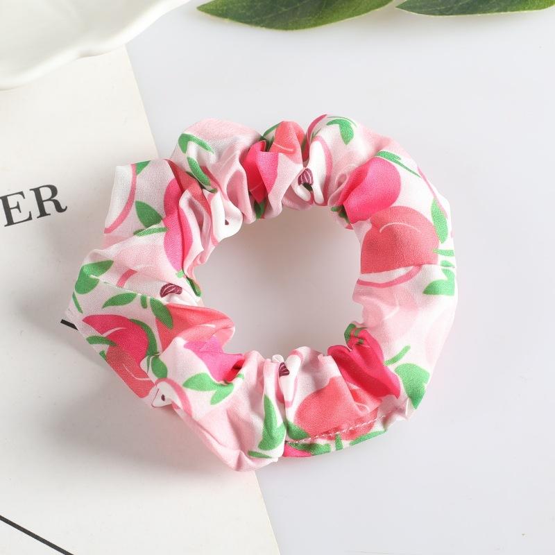 Summer Fruit Pattern Elastic Hair Ties for Women New Trend Scrunchies Ponytail Elastic Hair Bands Hair Accessories