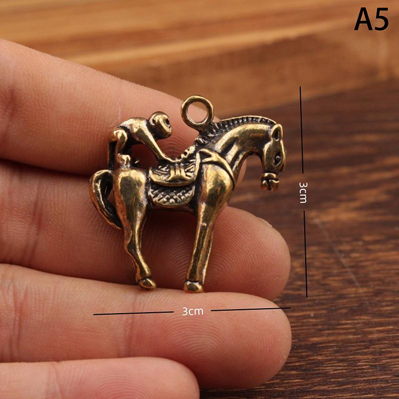 Винтажная латунная статуэтка Лошади по знаку зодиака | Счастливая статуэтка Фэн-шуй Настольное украшение для дома и офиса Поделки