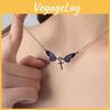 Butterfly Drop Oil Chain Necklace With Cross Wings For Women Spring
