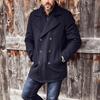 Hot Sale Men's Casual Mid-Length Trench Coat Slim Fit Versatile Outerwear for European and American Markets